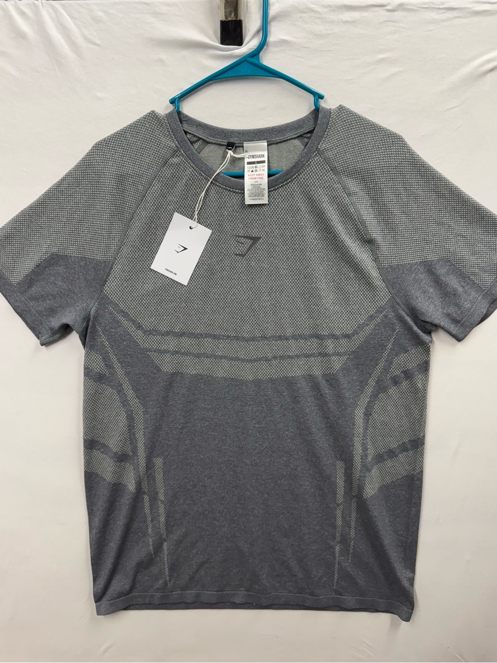 NEW Gymshark Elite Cover Seamless T-Shirt Pitch Grey/Light Grey Mens Large